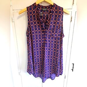 Papermoon purple sleeveless v neck blouse Size XL